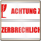 Klebeband ACHTUNG ZERBRECHLICH (rot/weiß)